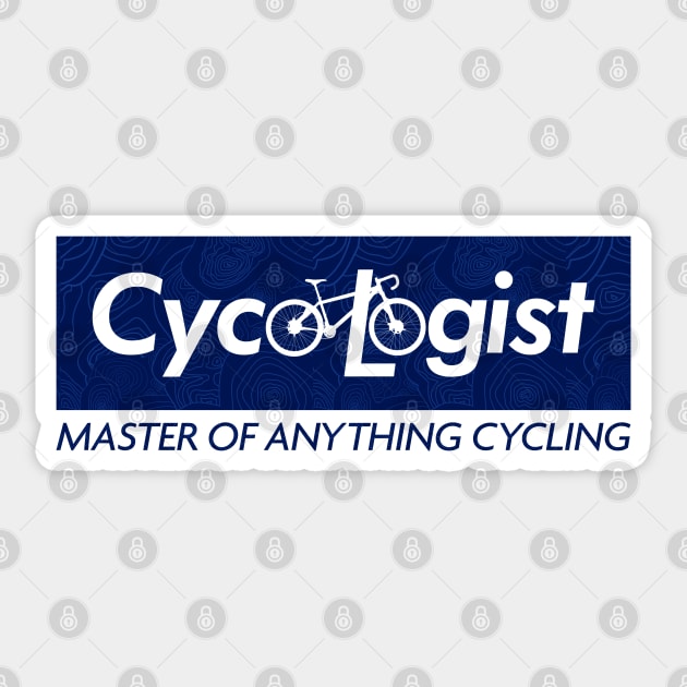 Cycologist - Master of Anything Cycling v4 Sticker by Design_Lawrence